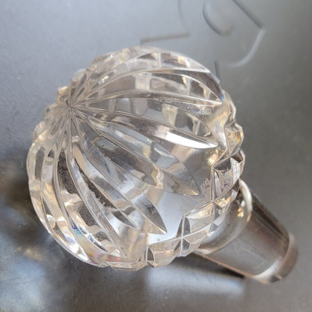Waterford Crystal Ships Decanter With Gold Band Collar 10" Tall Rare vtg Ireland - Picture 8 of 11